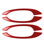 Car Carbon Fiber Outside Door Handle Decorative Sticker for Porsche Macan 2014-2021, Left and Right Drive Universal, Outside Door Handle