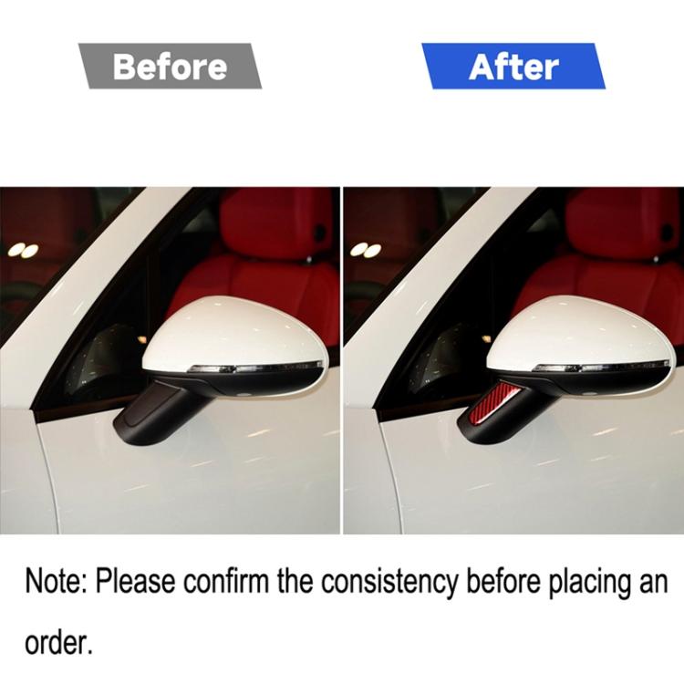 Car Carbon Fiber Rearview Mirror Decorative Sticker for Porsche Macan 2014-2021, Left and Right Drive Universal, Rearview Mirror