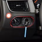 Car Carbon Fiber Headlight Switch Panel Decorative Sticker for Porsche Macan 2014-2021, Left and Right Drive Universal, Headlight Switch Panel