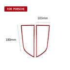 Car Carbon Fiber Dashboard Air Outlet Panel Decorative Sticker for Porsche Macan 2014-2021, Left and Right Drive Universal, Dashboard Air Outlet Panel