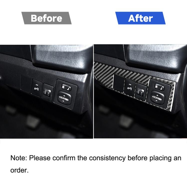 Car Carbon Fiber Headlight Switch Decorative Sticker for Toyota Corolla / Levin 2014-2018, Right Drive, Headlight Switch, Right Drive
