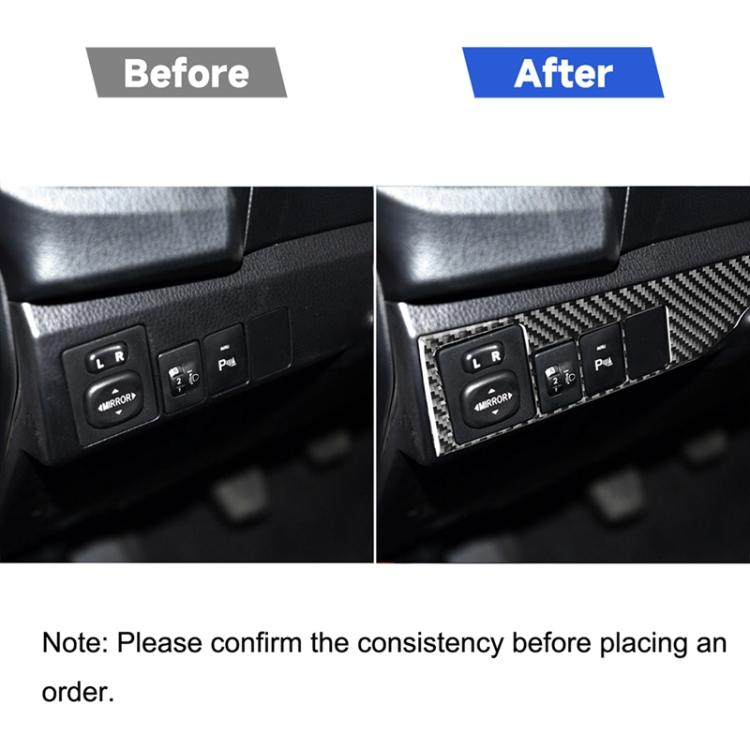 Car Carbon Fiber Headlight Switch Decorative Sticker for Toyota Corolla / Levin 2014-2018, Left Drive, Headlight Switch, Left Drive