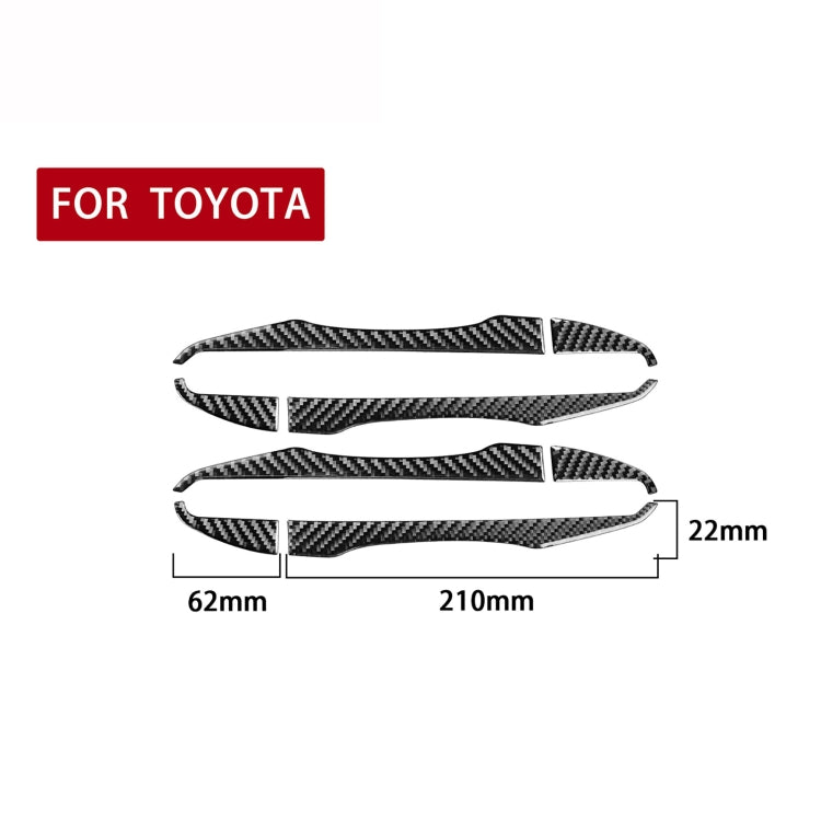 Car Carbon Fiber Door Outside Handle Decorative Sticker for Toyota Corolla / Levin 2014-2018, Left and Right Drive Universal, Door Outside Handle