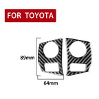 Car Carbon Fiber Steering Wheel Button Frame Decorative Sticker for Toyota Corolla / Levin 2014-2018, Left and Right Drive Universal, Steering Wheel Button Frame