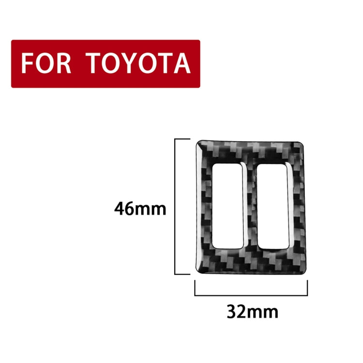 Car Carbon Fiber Central Air Outlet Switch Decorative Sticker for Toyota Corolla / Levin 2014-2018, Left and Right Drive Universal, Central Air Outlet Switch