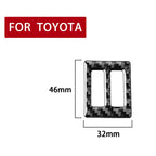 Car Carbon Fiber Central Air Outlet Switch Decorative Sticker for Toyota Corolla / Levin 2014-2018, Left and Right Drive Universal, Central Air Outlet Switch