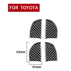 Car Carbon Fiber Inner Door Bowl Decorative Sticker for Toyota Corolla / Levin 2014-2018, Left and Right Drive Universal, Inner Door Bowl