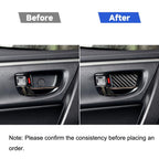 Car Carbon Fiber Inner Door Bowl Decorative Sticker for Toyota Corolla / Levin 2014-2018, Left and Right Drive Universal, Inner Door Bowl