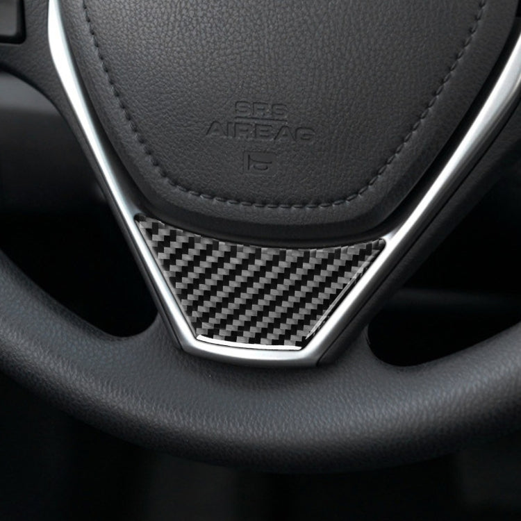 Car Carbon Fiber Steering Wheel Decorative Sticker for Toyota Corolla / Levin 2014-2018, Left and Right Drive Universal, Steering Wheel (Carbon Fiber Black), Steering Wheel (Red)