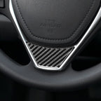 Car Carbon Fiber Steering Wheel Decorative Sticker for Toyota Corolla / Levin 2014-2018, Left and Right Drive Universal, Steering Wheel (Carbon Fiber Black), Steering Wheel (Red)
