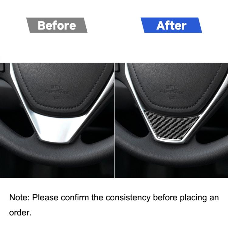 Car Carbon Fiber Steering Wheel Decorative Sticker for Toyota Corolla / Levin 2014-2018, Left and Right Drive Universal, Steering Wheel (Carbon Fiber Black), Steering Wheel (Red)