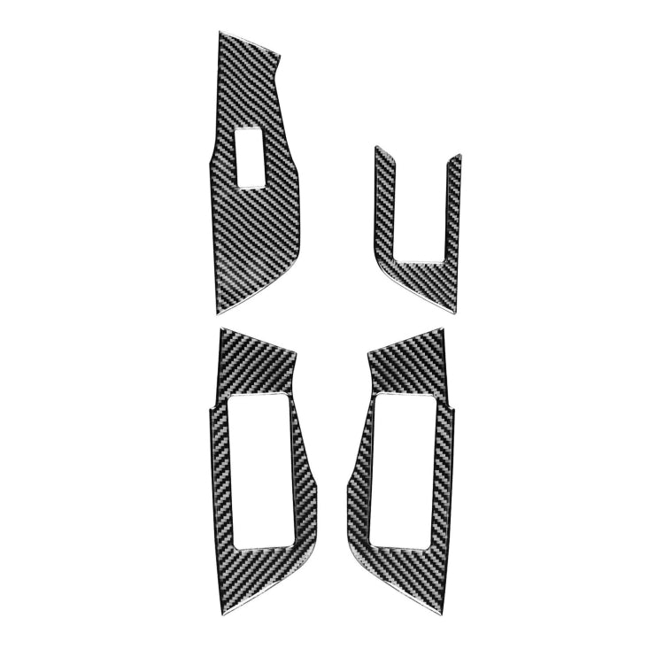 Car Carbon Fiber Window Glass Lift Decorative Sticker for Audi A6L / A7 2019-, Right Drive, Window Glass Lift, Right Drive
