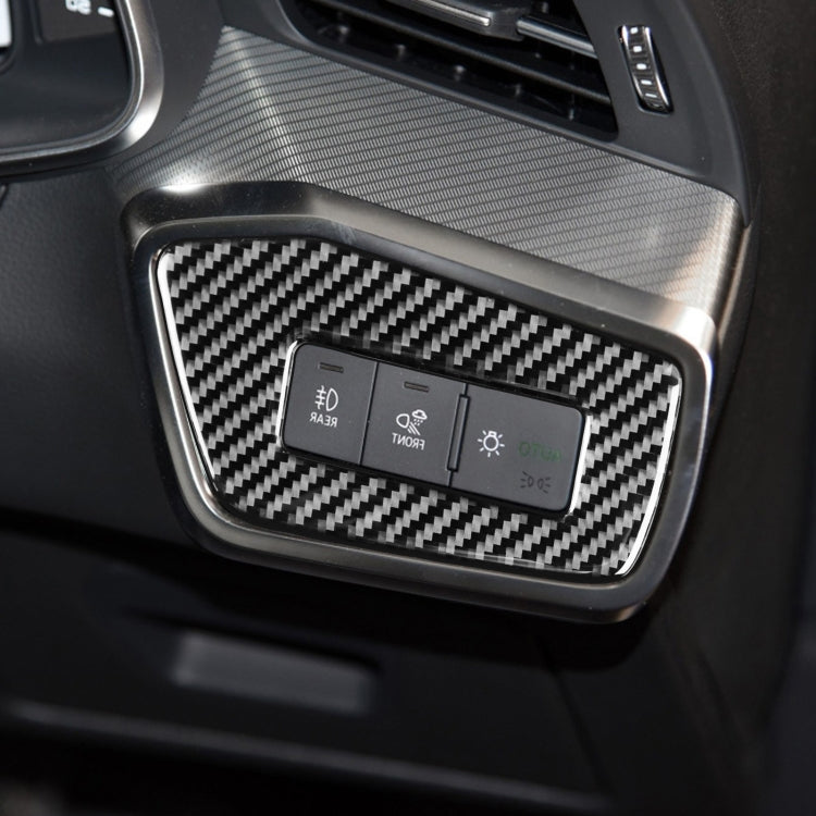 Car Carbon Fiber Headlight Switch Decorative Sticker for Audi A6L / A7 2019-, Right Drive, Headlight Switch, Right Drive