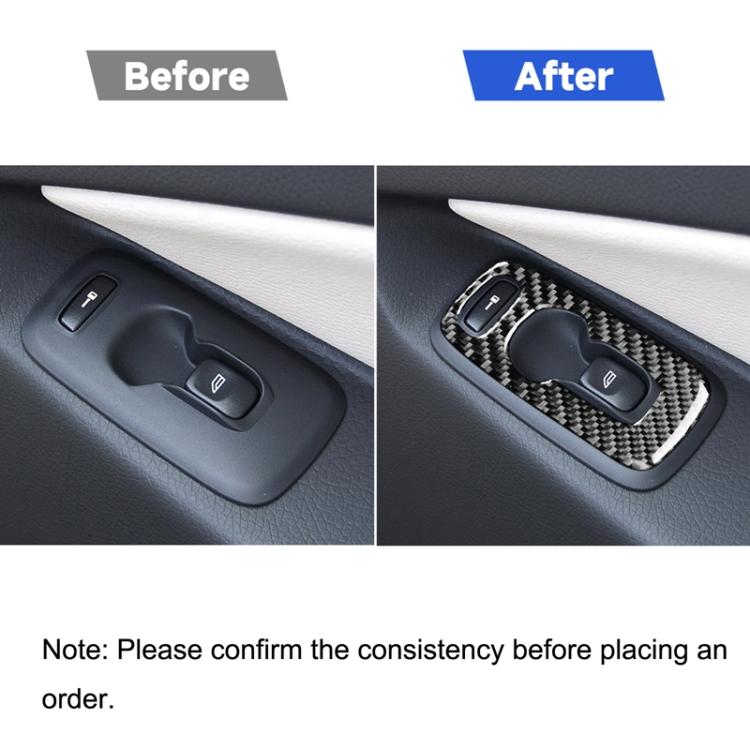 4 in 1 Car Carbon Fiber Door Set B Decorative Sticker for Volvo XC90 2003-2014, Left Drive, Door Set B, Left Drive