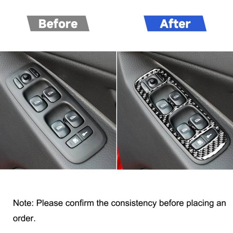 4 in 1 Car Carbon Fiber Door Set A Decorative Sticker for Volvo XC90 2003-2014, Right Drive, Door Set A, Right Drive
