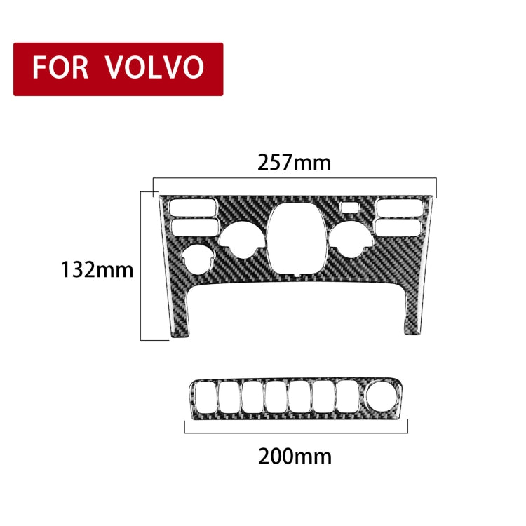 Car Carbon Fiber Air Conditioning Panel B Decorative Sticker for Volvo XC90 2003-2014, Left and Right Drive Universal, Air Conditioning Panel B