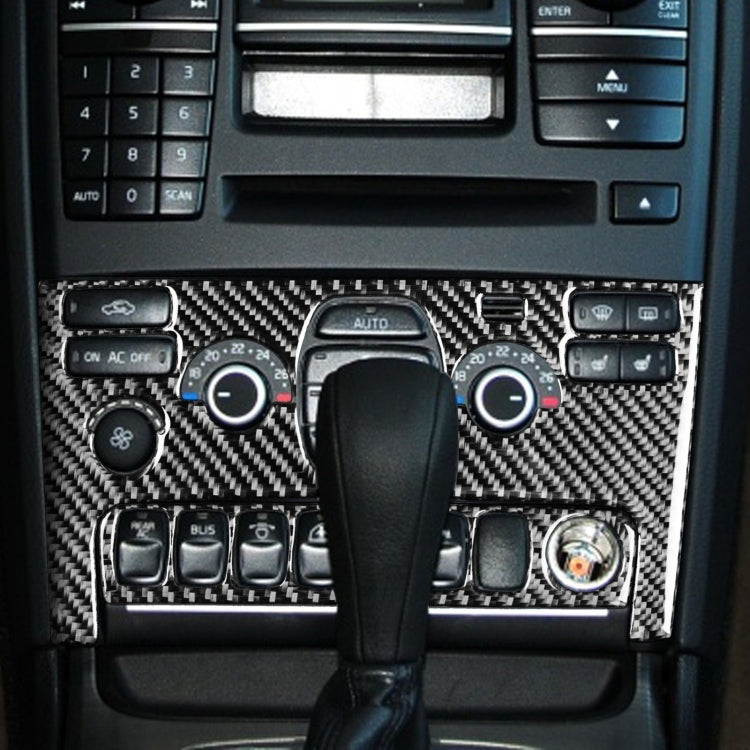 Car Carbon Fiber Air Conditioning Panel B Decorative Sticker for Volvo XC90 2003-2014, Left and Right Drive Universal, Air Conditioning Panel B