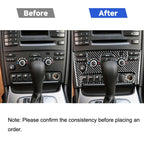 Car Carbon Fiber Air Conditioning Panel B Decorative Sticker for Volvo XC90 2003-2014, Left and Right Drive Universal, Air Conditioning Panel B