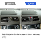 Car Carbon Fiber Central Air Outlet Decorative Sticker for Volvo XC90 2003-2014, Left and Right Drive Universal, Central Air Outlet
