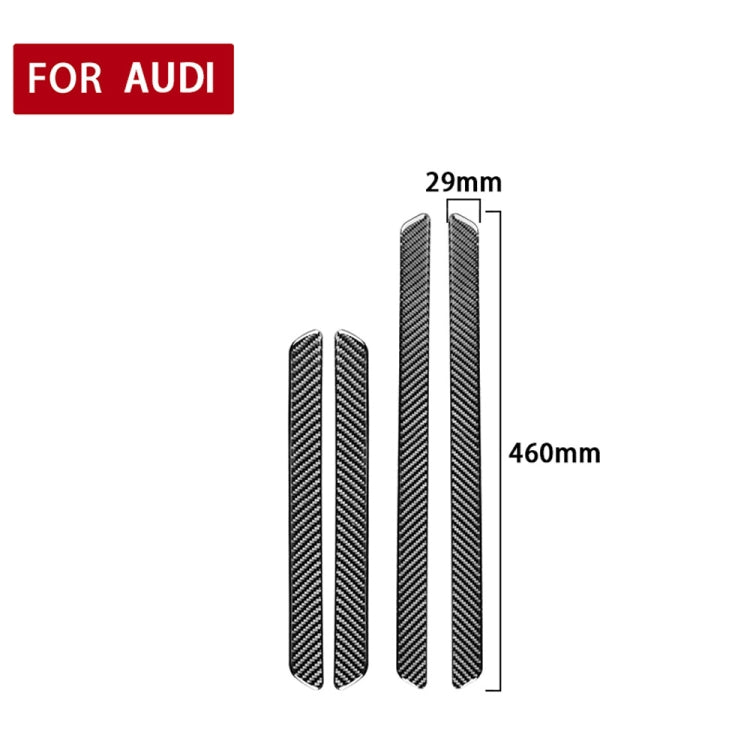 Car Carbon Fiber Threshold Decorative Sticker for Audi A6L / A7 2019-, Left and Right Drive Universal, Threshold