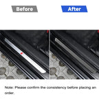 Car Carbon Fiber Threshold Decorative Sticker for Audi A6L / A7 2019-, Left and Right Drive Universal, Threshold