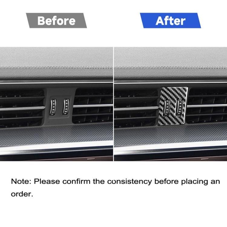 Car Carbon Fiber Air Conditioning Knob Decorative Sticker for Audi A6L / A7 2019-, Left Drive, Air Conditioning Knob, Left Drive