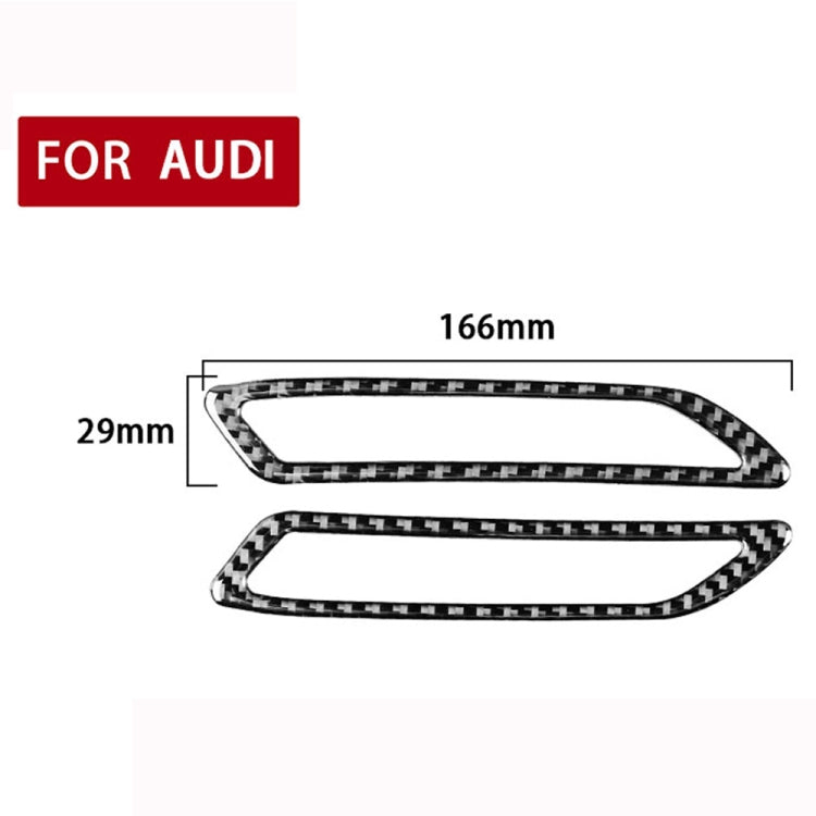 Car Carbon Fiber A-pillar Air Outlet Decorative Sticker for Audi A6L / A7 2019-, Left and Right Drive Universal, A-pillar Air Outlet