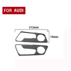 Car Carbon Fiber Seat Adjustment Panel Decorative Sticker for Audi A6L / A7 2019-, Left and Right Drive Universal, Seat Adjustment Panel