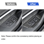 Car Carbon Fiber Window Glass Lift Decorative Sticker for Audi A6L / A7 2019-, Left Drive, Window Glass Lift, Left Drive