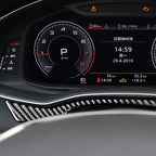 Car Carbon Fiber Dashboard Decorative Sticker for Audi A6L / A7 2019-, Left and Right Drive Universal, Dashboard