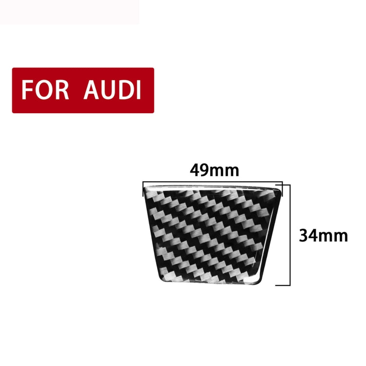 Car Carbon Fiber Steering Wheel Lower Decorative Sticker for Audi A6L / A7 2019-, Left and Right Drive Universal, Steering Wheel Lower