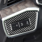 Car Carbon Fiber Headlight Switch Decorative Sticker for Audi A6L / A7 2019-, Left Drive, Headlight Switch