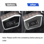 Car Carbon Fiber Headlight Switch Decorative Sticker for Audi A6L / A7 2019-, Left Drive, Headlight Switch