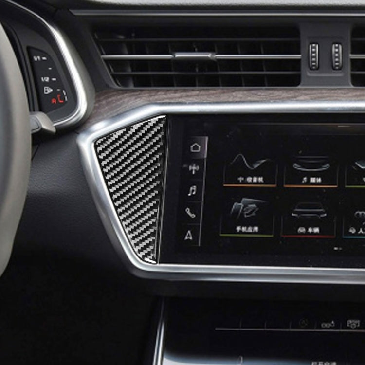 Car Carbon Fiber Central Control Decorative Sticker for Audi A6L / A7 2019-, Left Drive, Central Control