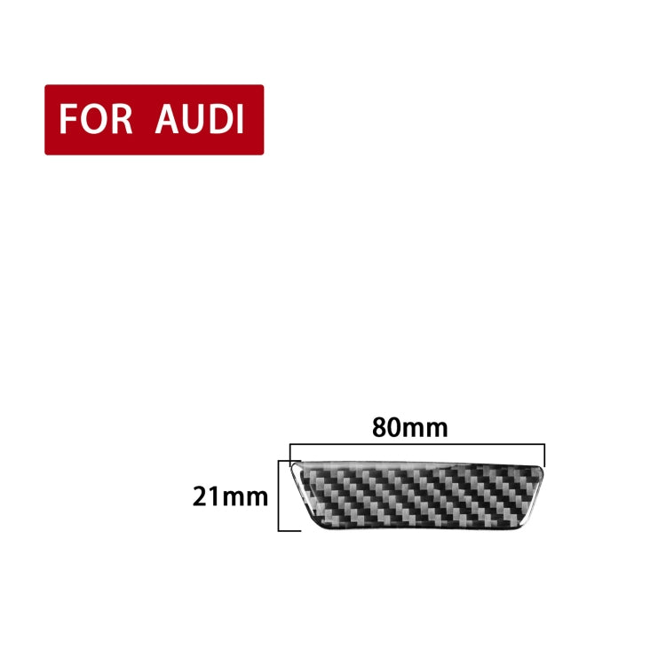 Car Carbon Fiber Armrest Box Decorative Sticker for Audi A6L / A7 2019-, Left and Right Drive Universal, Armrest Box