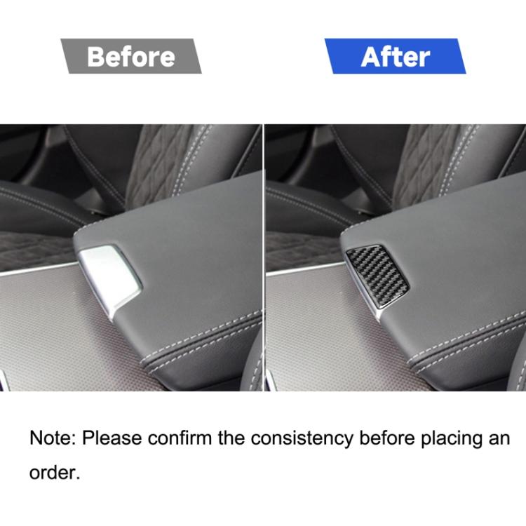 Car Carbon Fiber Armrest Box Decorative Sticker for Audi A6L / A7 2019-, Left and Right Drive Universal, Armrest Box