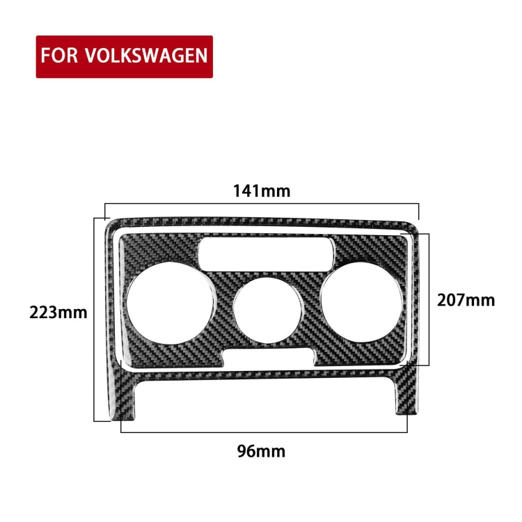 Car Carbon Fiber Air Conditioning CD Panel Decorative Sticker for Volkswagen Beetle 2012-2019, Left and Right Drive Universal, Air Conditioning CD Panel