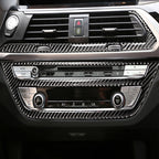 Car Carbon Fiber Air Conditioner CD Control Panel M Performance Decorative Sticker for BMW G01 X3 2018-2020 / G02 X4 2019-2020, Left Drive, Air Conditioner CD Control Panel  B