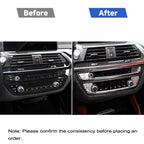 Car Carbon Fiber Air Conditioner CD Control Panel M Performance Decorative Sticker for BMW G01 X3 2018-2020 / G02 X4 2019-2020, Left Drive, Air Conditioner CD Control Panel  B