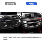 Car Carbon Fiber Air Conditioner CD Control Panel M Performance Decorative Sticker for BMW G01 X3 2018-2020 / G02 X4 2019-2020, Left and Right Drive Universal, Air Conditioner CD Control Panel A