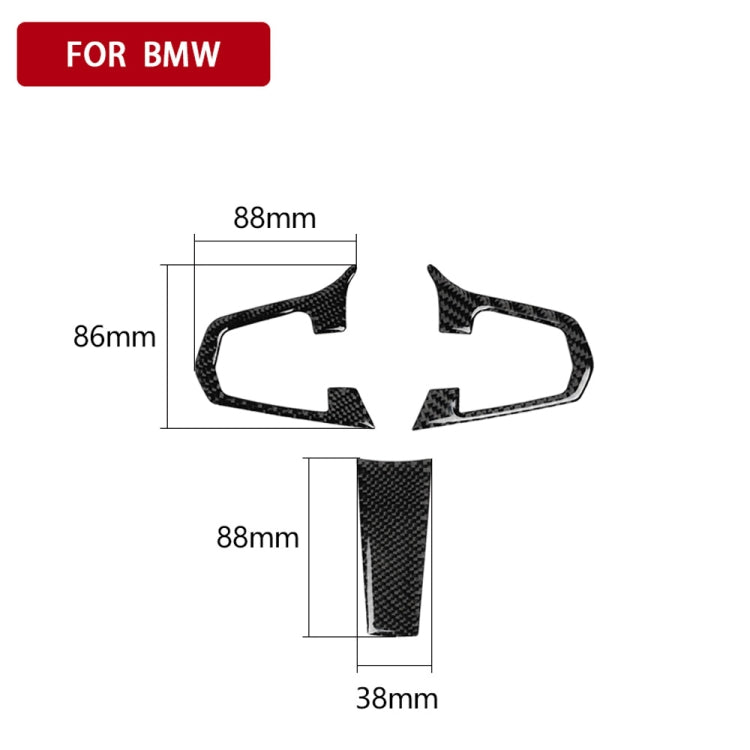3 in 1 Car Carbon Fiber Steering Wheel Solid Color A Decorative Sticker for BMW G01 X3 2018-2020 / G02 X4 2019-2020, Left and Right Drive Universal, Steering Wheel Solid Color A