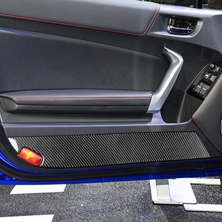 2 in 1 Car Carbon Fiber Door Panel Decorative Sticker for Subaru BRZ / Toyota 86 2017-2019, Left and Right Drive Universal, Door Panel