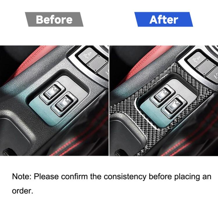 Car Carbon Fiber Central Armrest Panel Decorative Sticker for Subaru BRZ / Toyota 86 2017-2019, Right Drive, Central Armrest Panel, Right Drive