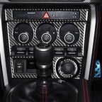 5 in 1 Car Carbon Fiber Control Panel A Decorative Sticker for Subaru BRZ / Toyota 86 2017-2019, Right Drive, Control Panel A