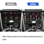 5 in 1 Car Carbon Fiber Control Panel A Decorative Sticker for Subaru BRZ / Toyota 86 2017-2019, Right Drive, Control Panel A