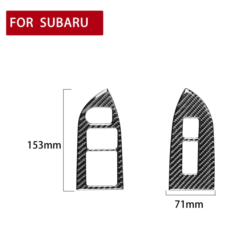 2 in 1 Car Carbon Fiber Window Lift Panel Decorative Sticker for Subaru BRZ / Toyota 86 2017-2019, Left Drive, Window Lift Panel, Left Drive