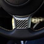 Car Carbon Fiber Steering Wheel Decorative Sticker for Subaru BRZ / Toyota 86 2017-2019, Left and Right Drive Universal, Steering Wheel