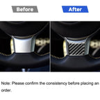 Car Carbon Fiber Steering Wheel Decorative Sticker for Subaru BRZ / Toyota 86 2017-2019, Left and Right Drive Universal, Steering Wheel