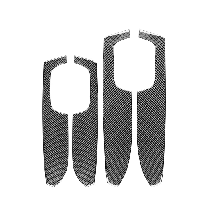 4 PCS / Set Carbon Fiber Car Door Armrest Panel Decorative Sticker for Toyota Tundra 2014-2018, Left Right Driving, Door Armrest Panel