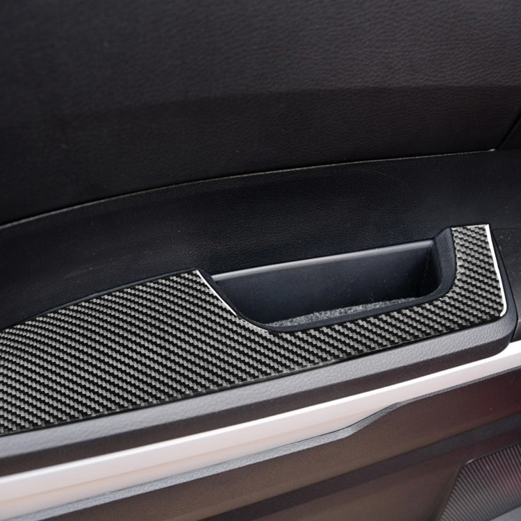 4 PCS / Set Carbon Fiber Car Door Armrest Panel Decorative Sticker for Toyota Tundra 2014-2018, Left Right Driving, Door Armrest Panel